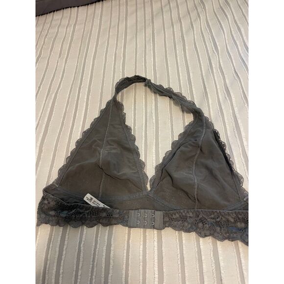 Free People Intimately Bralette Grey Lace Size Large - Picture 4 of 4